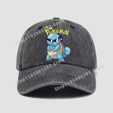 Pokemon Baseball Caps Pikachu Kawaii Anime Figures Sunshade Hats Summer Outdoor Parent-Child Sunhat Trendy Duck Tongue Cap Gift