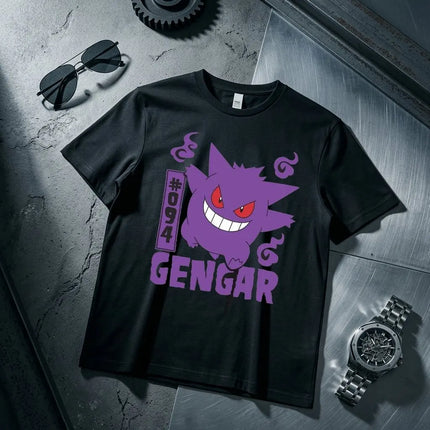 Anime Pokemon Gengar Printed T-shirt Men's and Women's T-shirt Men's Tops Harajuku Y2K T-shirt 2026 Summer New Tee Streetwear