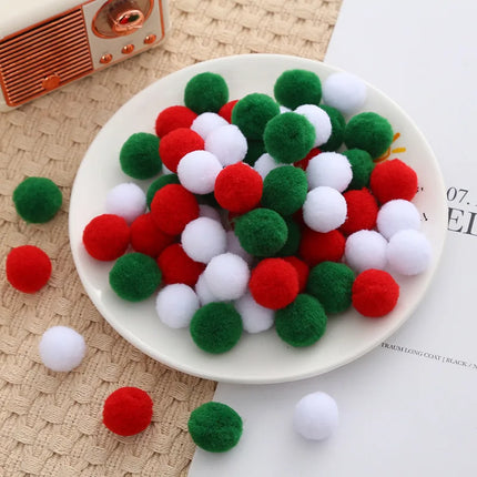 100pcs 10mm/15mm/20mm Soft Pompoms Fur Ball Arts Craft Supplies DIY Accessories for Toys Party Decoration Crafts Materials