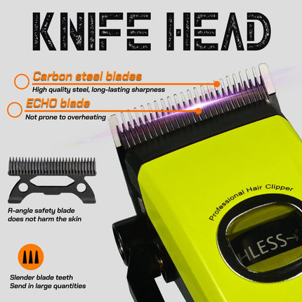Professional Hair Clipper DKBAG 7500RPM External Rotor Brushless Motor Barber DLC Echo Blade Base Charger Hair Trimmer for Man