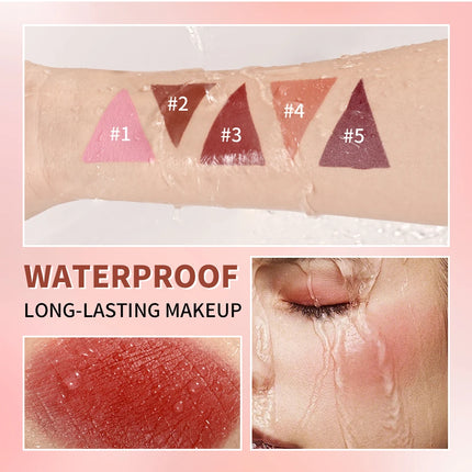 Lakerain Triangle Cream Blush Cream Matte Cream Non-greasy Easy to Push Color Saturation High Natural Rosy Rouge Blush Cream