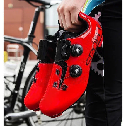 Cycling Shoes Road Bike Men White Breathable SPD Self-Locking Cleat Racing Road Bike Shoes Women Flat MTB Bicycle Sneakers