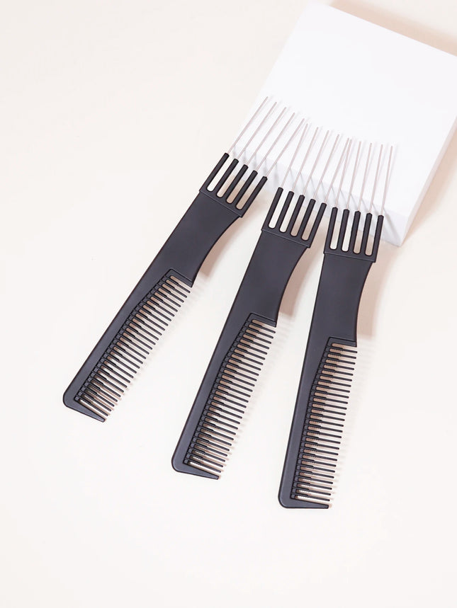 3PCS Professional Hair Dye Combs – Double-Sided Design, Stainless Steel Metal, Hair Styling Tool for Real Hair Wigs