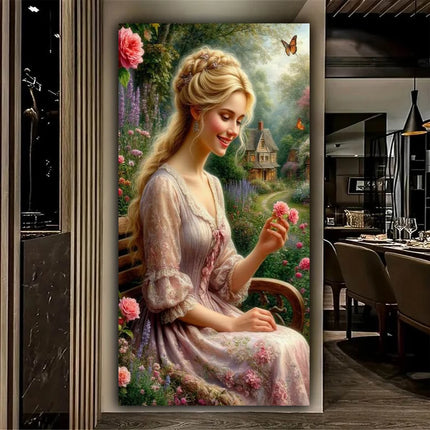 Beautiful Woman Picture Large Size Diy Diamond Art Painting Set New Collection Garden Goddess Full Drill Mosaic Embroidery Kits