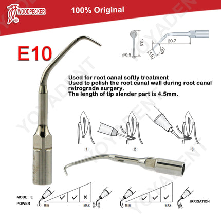 Woodpecker Tips DTE Dental Ultrasonic Endo Scaler Tips Scaling Tips Fit EMS UDS NSK SATELEC Scaler Handpiece Dentistry Tools
