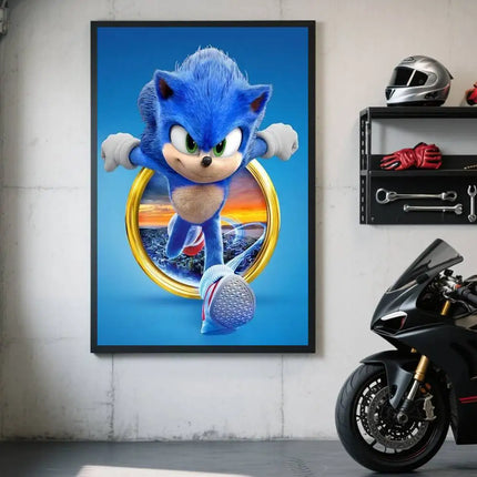 Classic Sonic Self-adhesive Poster Sticker Waterproof / Sonic Self-adhesive Poster Sticker
