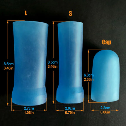 Penis Sleeves Extender Glans Cap Cover Accessories for Penis Enlargement Stretcher Pump Reusable Silicone Sleeve Various Sizes