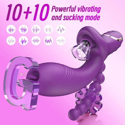 3 in 1 Clitoris Sucker Vibrator Vagina G-Spot Vibrator for Women Clit Stimulator Female Masturbator Adult Goods Sex Toy 18+