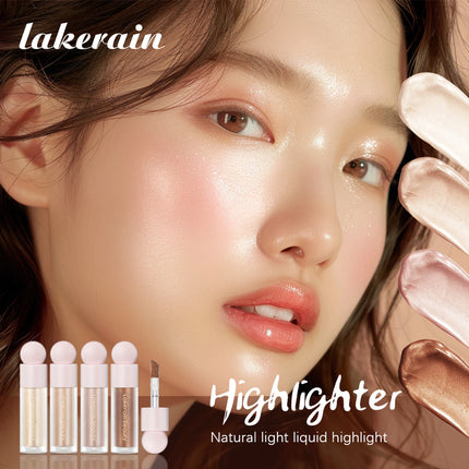 Lakerain Face Liquid Highlighter Waterproof Sweat-proof Long-lasting Golden Bronze Body Highlighter Fit&Smooth Brightening Fluid