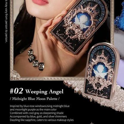 Little Angel Flower Knows Eyeshadow Palette Eye Glitter Make Up Palette Long Lasting 9 Color Eye Shadow For Girl And Women