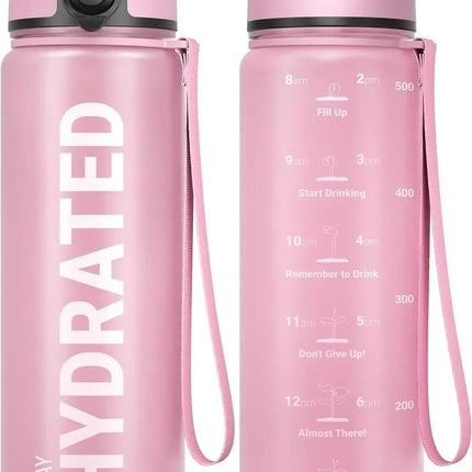 32oz Water Bottle Motivational Sport Water Bottle Leakproof Drinking Bottles Outdoor Sports Travel Kettle Drinking Water Bottle