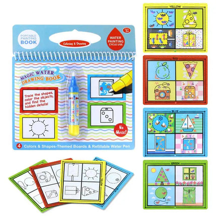 COOLPLAY Magic Water Drawing Book Coloring Book Doodle & Magic Pen Painting Drawing Board For Kids Toys Birthday Gift