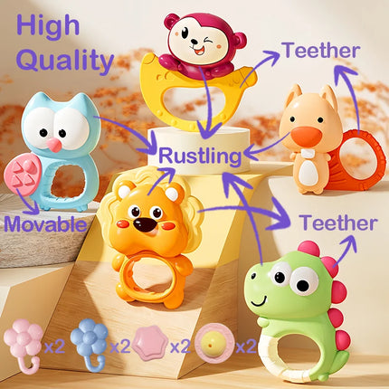 360° Musical Baby Crib Mobile Rotating Night Light Projection Bed Bell Toy Four Speed Timming Hanging Infant Newborn Bedside Gif