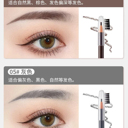 3PCS high-quality 2mm ultra-fine wire eyebrow pencil with precision carving, quick drawing, smooth and waterproof makeup pen