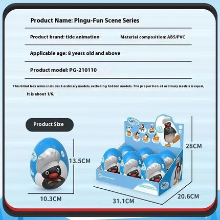 Anime Pingu Gashapon Blind Box Cute Surprise Mystery Boxes Figures Model Toys Cartoon Kawaii Desktop Decor  Kid Gift