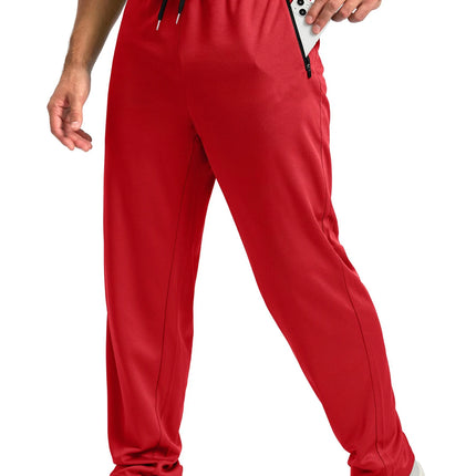 Men's Lightweight Mesh Athletic Pants Quick Dry Sports Joggers Zipper Pockets Running Gym Daily Wear Comfortable Fit
