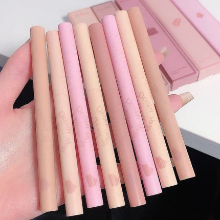 Milk Matte Smooth Lip Liner Pen Makeup Waterproof Lasting Contouring 3D Lips Lip Stick Pencil Nude Pink Lip Tint Lips Cosmetic