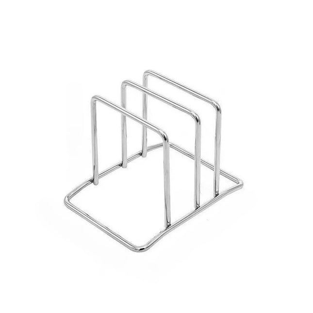 1pc Space-Saving Stainless Steel Pot Lid and Cutting Board Organizer Combo - Heavy-Duty Countertop Rack with Non-Shake Design