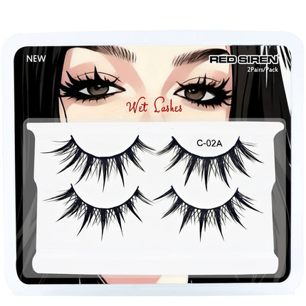 Cosplay False Eyelashes 2Pairs/Pack Wet Strip Lashes With Spikes New Woman Makeup Manga Lashes