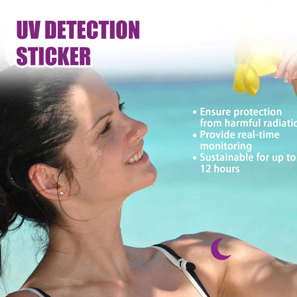 24pcs Uv Stickers Sun Patches,Outdoor UV Detection Stickers Protective Photochromic Patch Items for Summer & Beach Vacation