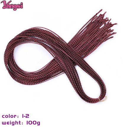 Full Star 30 Inch Synthetic Zizi Braids Thin Box Braids Hair Extensions Brown Pink Blue Red 613 Ombre Box Crochet Braiding Hair