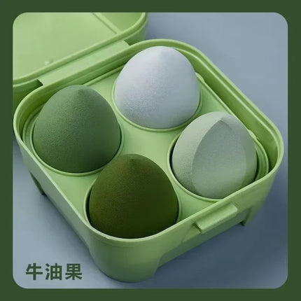 4PCS Beauty Eggs Set Seamless Smudging More Hygienic Prevents Bacteria Buildup Create A Flawless Makeup Look Beauty Egg Case