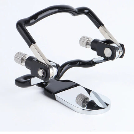 Stainless Steel BDSM Gag with Tongue Press Adjustable Metal Mouth Restraint Mouth Plug Slave Deep Throat Gag Restraint for Adult