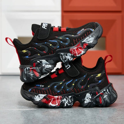 2025 Hot Selling Autumn Breathable Mesh Childrens Sports Shoes Rebound Comfortable Running Shoes Campus Versatile Casual Shoes
