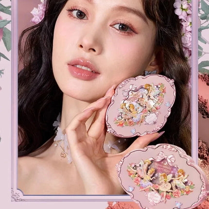 Flower Knows black Swan Ballet Eyeshadow Palette Matte Fine Shimmer Pearl Face Palette 6 Colour Glitter Eye Shadow