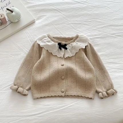 Spring Layering Essentials: Thin Knit Cardigan Sweaters for Girls & Babies | Stylish Lightweight & Long-Sleeve Cover-Ups