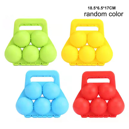 Snow Mold Snowball Maker Snow Toys Winter Snow Mold Tongs 5 Ball Clip Shape Cartoon Snow Sand Clip Mold Kid Snowball Fight
