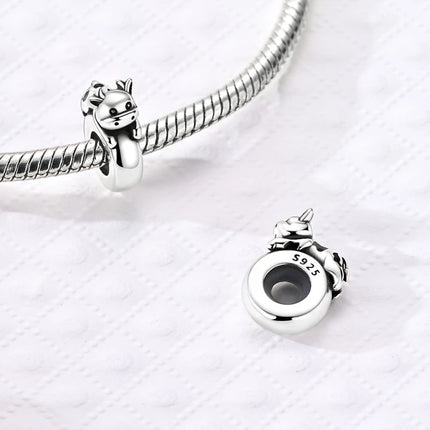 New Original 925 Silver Sterling Charms Beads Pendant Cat Dog Lion Tiger Girl Boy Charms Fit Bracelet Woman Fashion Jewelry Gift