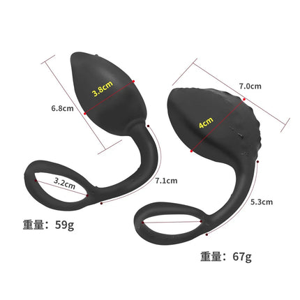 Factory Sale Male Prostate Massager With Cockring Delay Ejaculation Butt Plug Dildo Anus Dilator G-spot Stimulate Adult Product