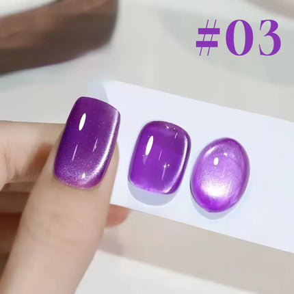 TC 10ML Purple cat eye Nail Gel polish set Semi Permanent Nail Art Soaking UV LED Nail Salon DIY Nail Salon Gel