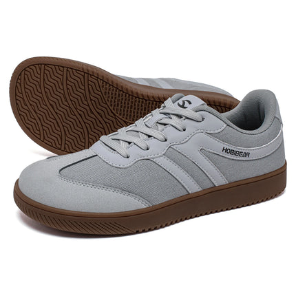 HOBIBEAR Wide Toe Sneakers Unisex Walking Shoes Lace Up fabric Non Slip Casual Sneaker