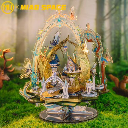 MU Elf Series 3D Stereoscopic Metal Jigsaw Puzzle Handmade DIY Puzzle Toy for Table, Office Decoration, Stress Relief Gift