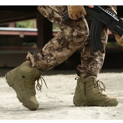 2024 Fashion Men's Desert Combat Boots Outdoor Leather Hiking Shoes Men Hunting Work Safty Boots Men's Short Boots ankle boots