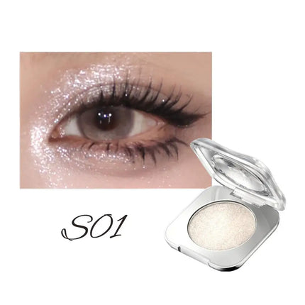Colorkey Sparkling Monochrome Eyeshadow Palette Color Rendering Without Smudging Beautify Highlight Shiny Monochrome Eye Shadow