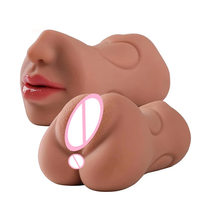 3D Realistic Simulation Light Beige Texture Male Masturbator Adult Products for Men Portable Vaginal Sex Toys Male Sex Toys 18+