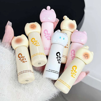 Cappuvini Cute Cat Lip Gloss Moisturizing Smooth And Long-lasting Lip Glaze 4 Shades Easy To Apply Lip Stain For Beginners