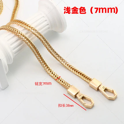 Bag Chain DIY Bag Strap 7mm Replacement Purse Chain Shoulder Bag Straps Small Handbag Purse Handle Chains Bag Parts