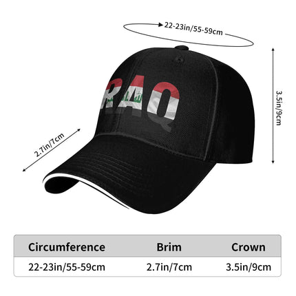 Women Men Iraq Flag Iraqi Outdoor Hat  Trucker Cap Casual Baseball Cap Snapback Hats