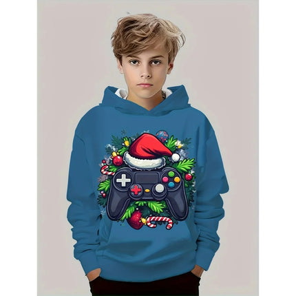 2026 Kids Boys Clothes Christmas 3D Printed Hoodie Long Sleeve Casual Winter Pullover Sweatshirt Fashion Party Children Hoodie