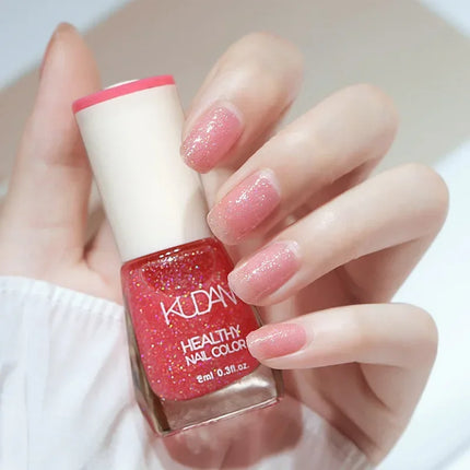 8ml Water-based Nail Polish No Baking Long Lasting Semi-permanent Quick Dry non-peelable Nail Varnish DIY Fashion Manicure