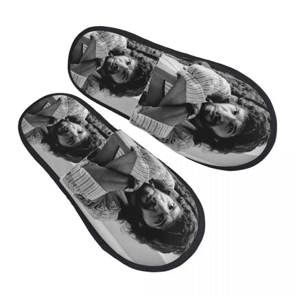 Custom Camaron De La Isla Memory Foam Slippers Women Comfy Warm Musician Flamenco Singer House Slippers
