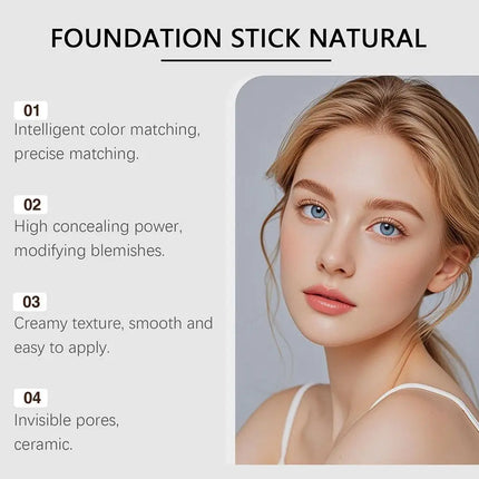 Color-changing Foundation Stick Blanca Foundation Korean Makeup Base High Coverage Concealer Natural Nude 2IN1 Foundation Stick