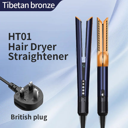Hair Straightening Comb Hair Dryer HT01 Huaqiangbei Flat Iron Straightener Negative Ion No Hair Damage Dry Wet Use