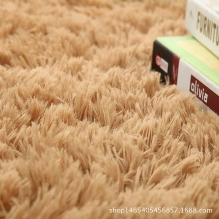 Gradient Silk Wool Bedside Rug Children's Room Living Room Bedroom Non-slip Machine Washable Not Easy To Shed Carpet