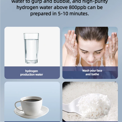 SUYZEKO Hydrogen  Inhalation Machine, 99.99% portable Purity Dual Outlet H2 Generator, PEM molecular  Water Electrolysis Ionizer
