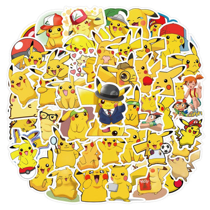 Pokemon Pikachu Themed Birthday Party Supplies Gift Stickers Keychains Stamps Balloons Gift Bag Fillers Party Decorations